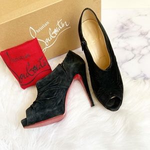 Christian Louboutin Suede Bootie Heels